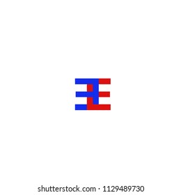 Letters E E, EE joint logo icon vector