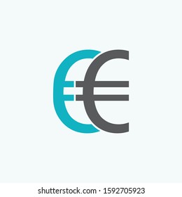 Letters E E, E&E joint logo icon