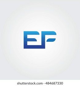 The letters E and F Combined Icon Logo. EF Initial Vector Design Element For Download