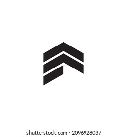 
letters E and F. directions simple symbol logo vector