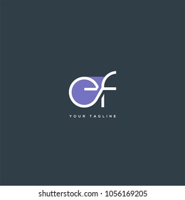 Letters E F, E & F joint logo icon vector template.