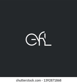 Letters E F L Joint logo icon vector element.