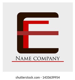 
letters E and F for logo design