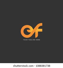 Letters E & F logo icon vector template.
