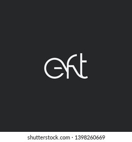 Letters E F T Joint logo icon vector element.