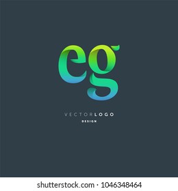 Letters E G joint logo icon vector element.