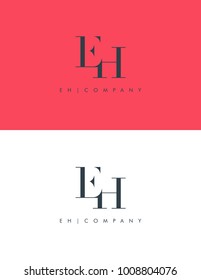 Letters E H, E & H joint logo icon vector element.