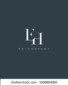 Letters E H, E & H joint logo icon vector element.