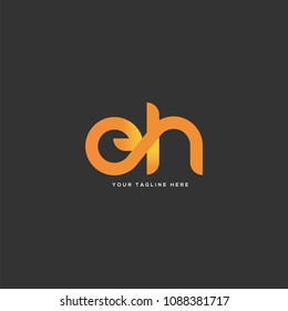Letters E & H logo icon vector template.
