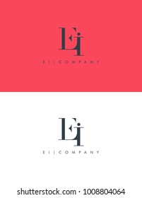 Letters E I, E & I joint logo icon vector element.