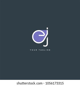 Letters E J, E & J joint logo icon vector template.