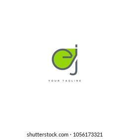 Letters E J, E & J joint logo icon vector template.