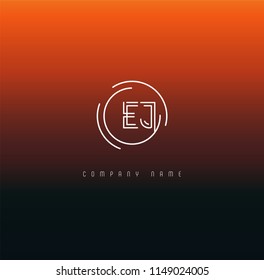 Letters E J Joint logo icon vector element.
