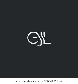 Letters E J L Joint logo icon vector element.