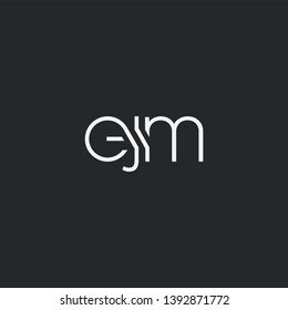 Letters E J M Joint logo icon vector element.