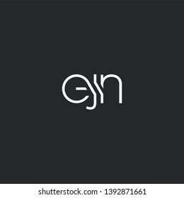 Letters E J N Joint logo icon vector element.