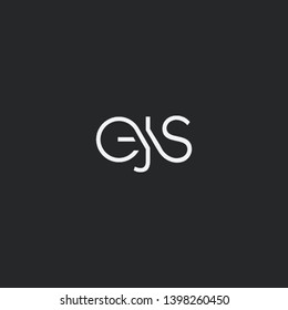 Letters E J S Joint logo icon vector element.