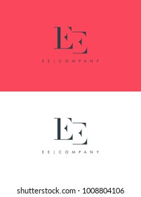 Letters E E, E & E joint logo icon vector element.