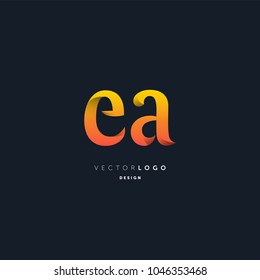 Letters E A joint logo icon vector element.