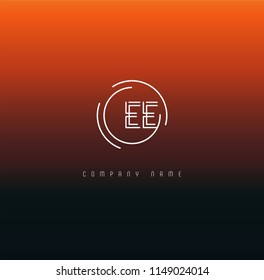 Letters E E Joint logo icon vector element.
