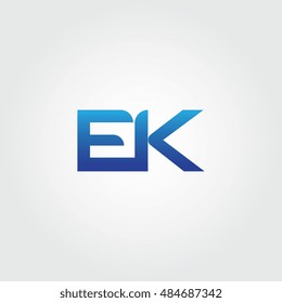The letters E and K Combined Icon Logo. EK Initial Vector Design Element For Download
