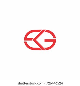 letters e k g abstract design logo vector