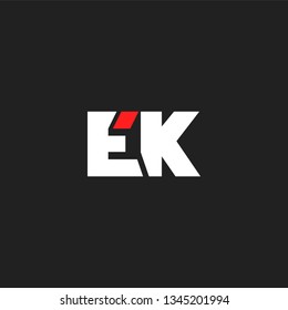 letters E & K Joint logo icon vector template.
