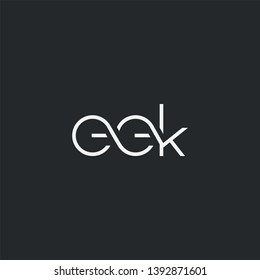Letters E E K Joint logo icon vector element.