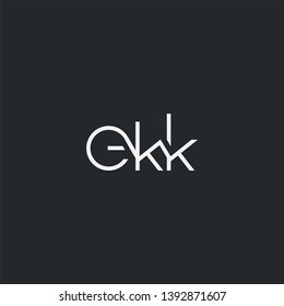 Letters E K K Joint logo icon vector element.