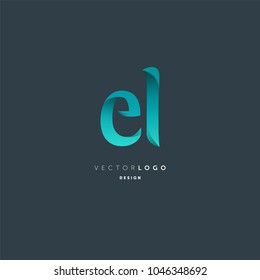 Letters E L joint logo icon vector element.