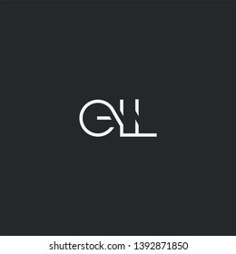 Letters E L L Joint logo icon vector element.