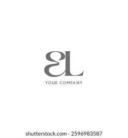 Letters E L  Joint logo icon vector template. EPS 10