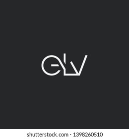 Letters E L V Joint logo icon vector element.