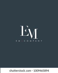 Letters E M, E & M joint logo icon vector template.