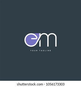 Letters E M, E & M joint logo icon vector template.