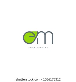 Letters E M, E & M joint logo icon vector template.