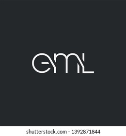 Letters E M L Joint logo icon vector element.