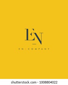 Letters E N, E & N joint logo icon vector element.