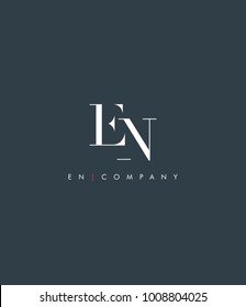 Letters E N, E & N joint logo icon vector element.