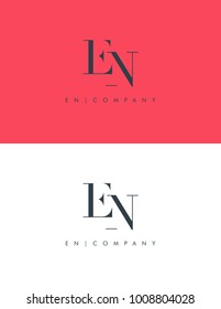 Letters E N, E & N joint logo icon vector element.