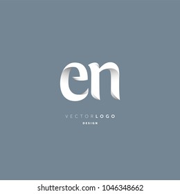 Letters E N joint logo icon vector element.