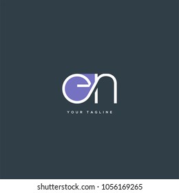 Letters E N, E & N joint logo icon vector template.