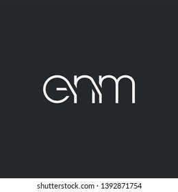 Letters E N M Joint logo icon vector element.