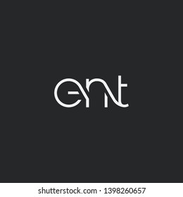Letters E N T Joint logo icon vector element.