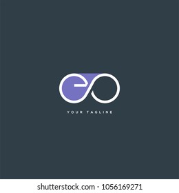 Letters E O, E & O joint logo icon vector template.