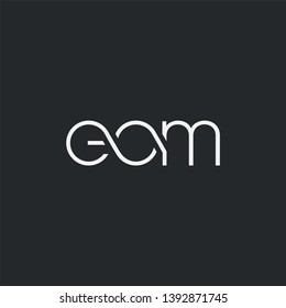 Letters E O M Joint logo icon vector element.
