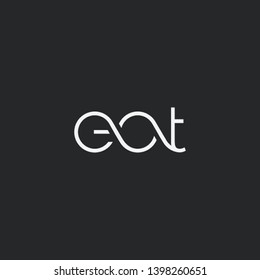 Letters E O T Joint logo icon vector element.