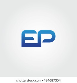 The letters E and P Combined Icon Logo. EP Initial Vector Design Element For Download