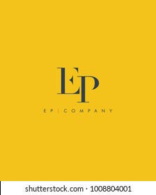 Letters E P, E & P joint logo icon vector element.