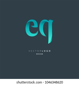 Letters E Q joint logo icon vector element.